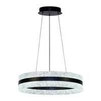 Lampa wisząca czarna o średnicy 60cm LED Nelia Italux PND-45283-BK