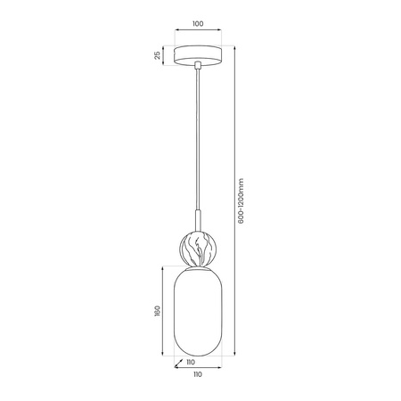 Lampa wisząca szklany klosz plus kula ozdobna Crema 1xE14 Milagro MLP2812