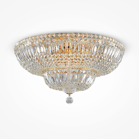 Lampa sufitowa, plafon kryształowy BASFOR złoty 60,5cm Maytoni DIA100-CL-16-G