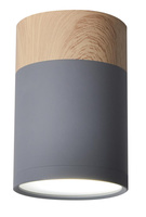 TUBA LAMPA SUFITOWA 1X15W GU10 6,8/10 SZARY+DREWNO Candellux 2284262