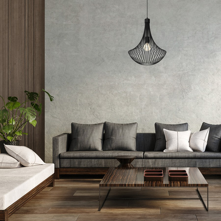 Lampa wisząca CESTA BLACK 1xE27 Milagro MLP8670