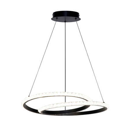 Lampa wisząca czarna zawijana LED 3000K/4000K/6000K Zalto Italux PND-12436-BK