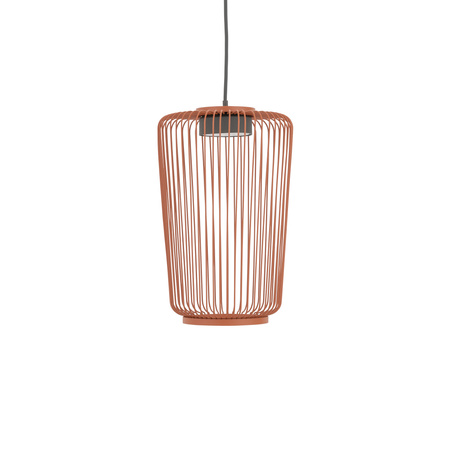 Lampa wisząca cylindryczna w kolorze terakota – wysoki druciany klosz 1xGX53 KENAI B Nowodvorski 12223