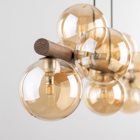 Lampa wisząca ESTERA WOOD ORZECH BURSZTYN 9XG9 Tk Lighting 11097