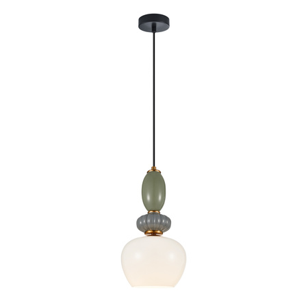 Lampa wisząca pojedyńcza 1xE27 Martelo Italux PND-36545-1B-GD-WH