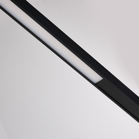 Minimalistyczna czarna lampa stojąca LED – asymetryczny kształt i lekka forma ONTARIO FLOOR DIMM SWITCH BK Azzardo AZ6803