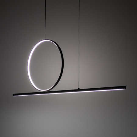 Lampa wisząca liniowa z czarnym pierścieniem 3000K LINEO LED Nowodvorski 11879