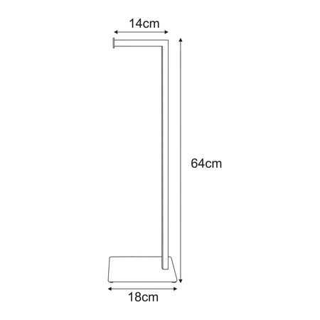 Prosty, beżowy stojak na papier KS-54 PAPER STAND z serii KAJA HOME