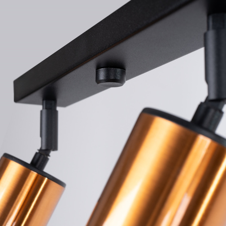 Plafon WINX 4L czarny/miedź Sollux SL.1379