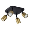TOP BLACK/GOLD LAMPA SUFITOWA 4 PŁ TK Lighting 3307