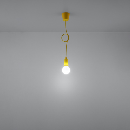 Lampa wisząca DIEGO 1 żółta Sollux SL.0578