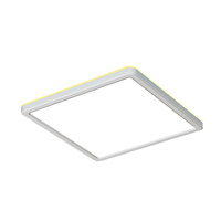 Kwadratowy niski plafon sufitowy LED biała obramówka Aleria Italux PLF-39573-450S-50W-WH