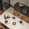Lampa wisząca czarna kula otoczona transparentnym szklanym kloszem Ros MOD227PL-01B Maytoni