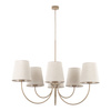 Żyrandol wiszący o średnicy 85cm z abażurkami z lnu CANDI SABIA 6xE27 Tk Lighting 11072