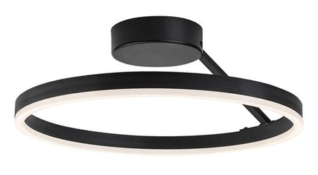 Okrągły czarny ring sufitowy LED 40cm ze zmienną barwą światła  Isaure Rabalux 71302