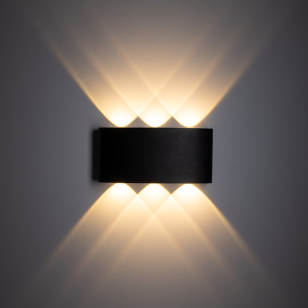 Kinkiet elewacyjny góra-dół czarny LED 3000K ARROW BLACK IP54 Tk Lighting 18181