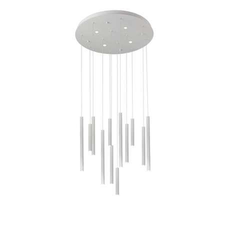 Lampa wisząca biała smukłe tuby ILIOS 12 PENDANT 3-STEP DIMM WH AZZARDO AZ5746