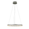 Lampa wisząca srebrny ring 50cm z dekorem LED Barlo Italux PND-34526-M-SILV