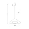 Pojedyńcza lampa wisząca abażurowy stożek BELISSA LEN 50cm 1xE27 Tk Lighting 10873