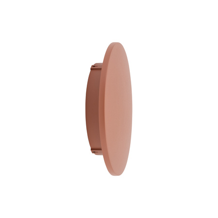Okrągły płaski kinkiet w kolorze terakota podświetlający elewacje 18cm IP65 3000K ARIA LED M Nowodvorski 11567