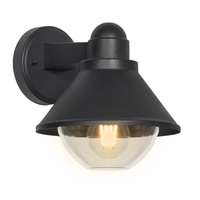 Saginia lampa ogrodowa kinkiet 23,5x20,5cm czarny 1x40W E27 klosz okrągły IP44 Candellux 21-32362