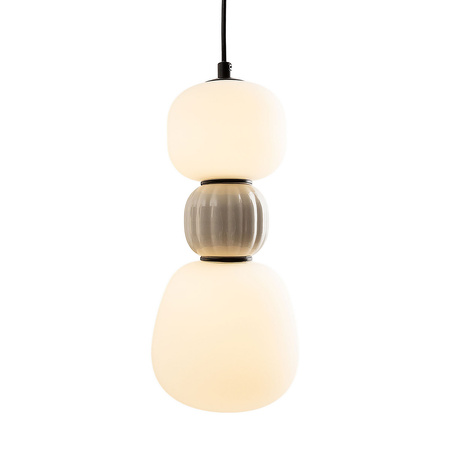 Lampa wisząca pionowa kompozycja z opalowych i jasnoszarych kloszy LED 3000K Modern 13W Maxlight P0627