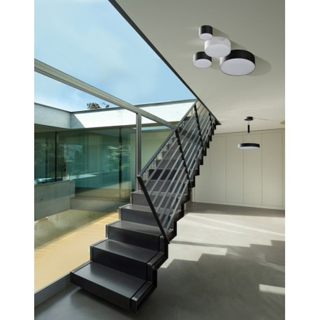 Plafon LED okrągły czarny 40cm sterowany pilotem MONZA R 40 CCT BK + REMOTE CONTROL AZZARDO AZ4764