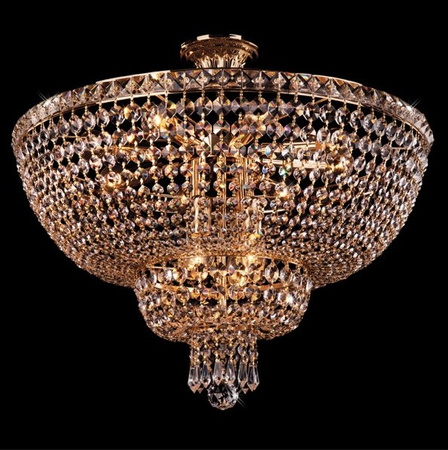 Lampa sufitowa kryształowa DIAMOND 12 GD EuroStar 3170/12