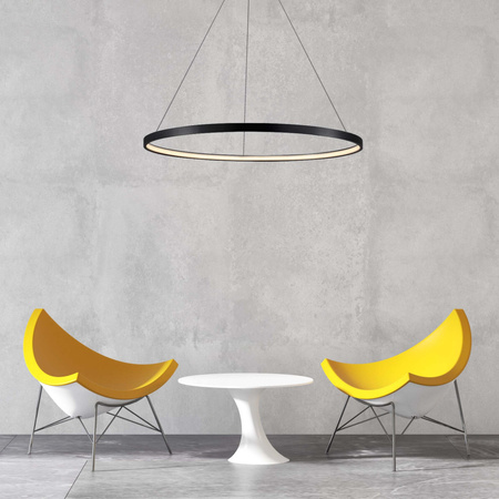 Lampa wisząca Ring 40 cm czarna LED CCT Light Prestige LP-909/1P S BK CCT