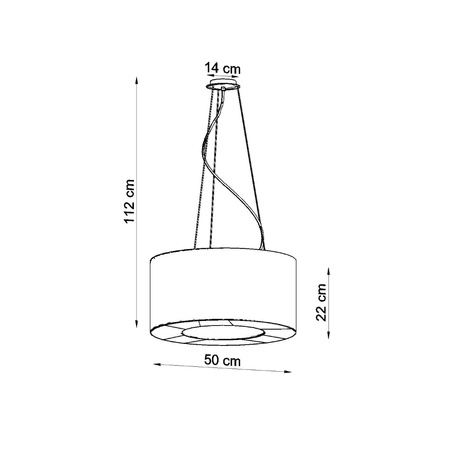 Lampa wisząca SATURNO 50 Sollux Lighting 2BM SL.0747 SL.0748 - kolor do wyboru