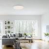 Okrągły biały plafon sufitowy 60cm sterowany pilotem z dodatkowym podświetleniem  EDGING Just Light 14871-16