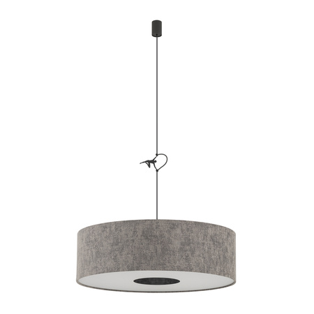 Lampa wisząca o średnicy 65cm z abażurem w kolorze jedwabistego grafitu 1xE27 LAGO L Nowodvorski 11675