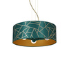 Lampa wisząca ZIGGY WHITE Gold/Bottle green 3xE27 MLP7580