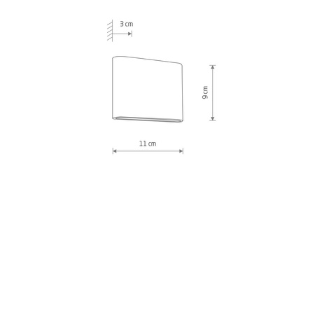 Kinkiet płaski elewacyjny czarny 11x9cm światło góra dół LED 3000K SEMI LED S Nowodvorski 11363