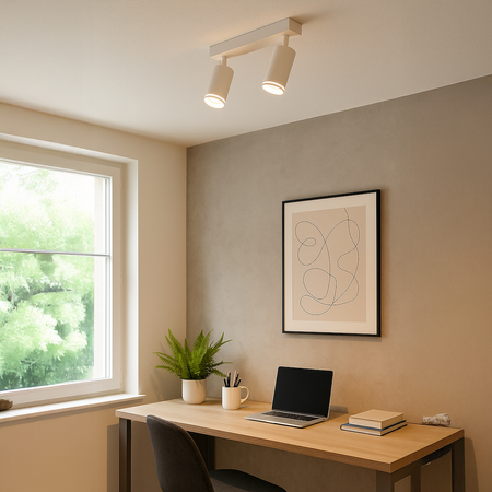 Oprawa Pipe Ring Spot Biały 2xGU10 Milagro ML2070