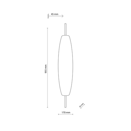 Kinkiet drewniany podświetlający ściane 95cm MAREVA L ORZECH 1xLED 3000K Tk Lighting 11434