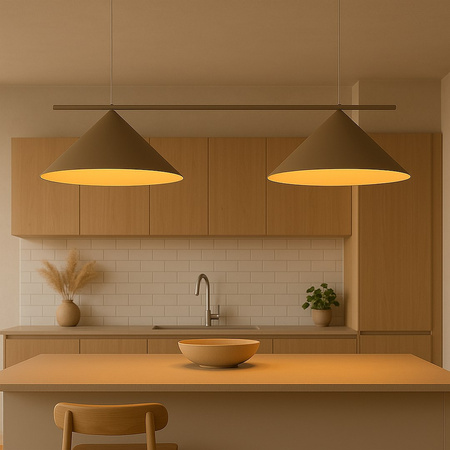 Lampa wisząca podwójna w kolorze kaszmirowym CAPITAL TAUPE 2xGX53 Milagro MLP2472