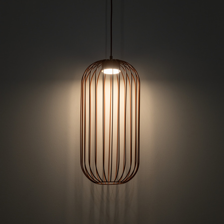 Lampa wisząca druciana w kolorze ceglanym SPHERA S BRICK 1XGX53 Tk Lighting 11308