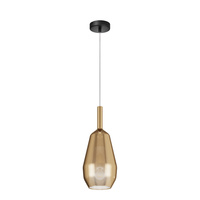 Pojedyńcza lampa wisząca szklany złoty klosz 1xE27 Duality MOD271PL-01B7 Maytoni