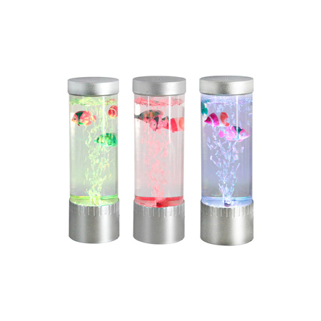 Lampa stołowa tuba wodna z pływającymi rybkami AQUA LED RGB Zuma Line 89245