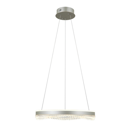 Lampa wisząca srebrny okrąg 50cm LED Morte Italux PND-34535-M-SILV