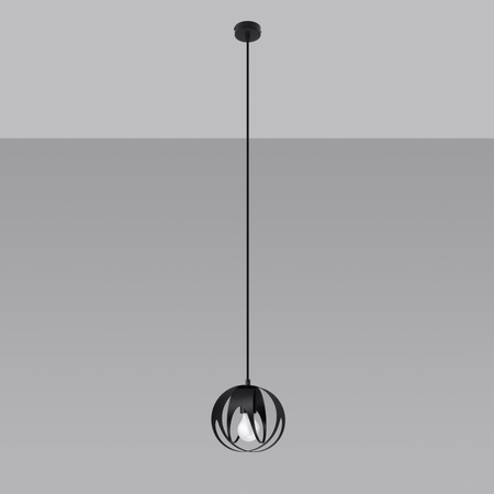 Lampa wisząca TULOS 1 czarna Sollux SL.1087
