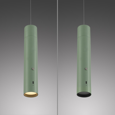 Lampa wisząca tuba jasnozielona bezprzewodowa akumulatorowa ładowana USB ATTACH Just Light 18281-43