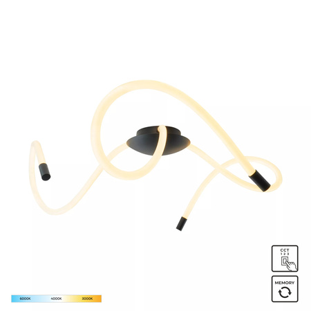 Lampa sufitowa BALBO LED Zuma Line 20008-3X1BK