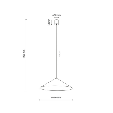 Lampa wisząca brązowy stożek 40cm LUME L NEW BROWN 1xGX53 Tk Lighting 11271