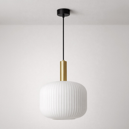 Lampa wisząca z ryflowanym kloszem 30 cm FABIO Kaja Lighting K-5870