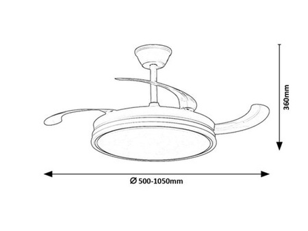 Lampa z wentylatorem w kolorze białym z pilotem zdalnego sterowania Fluara Rabalux 71364