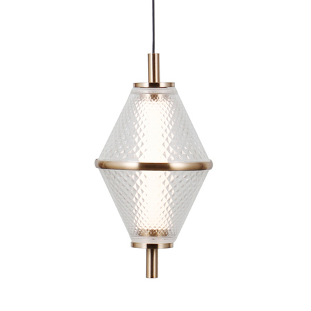 Lampa wisząca pojedyńcza Fuente złota LED 3000K Italux PND-34395-1-HBR