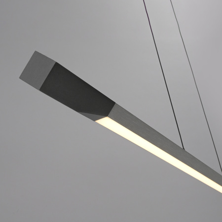 Liniowa lampa wisząca LED 3000K w kolorze antracytowym + aluminium HOOP Paul Neuhaus 2732-33 z wbudowanym ściemniaczem