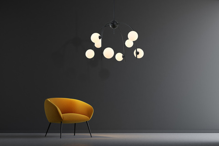 Lampa wisząca Celine ośmiopunktowa czarna z białymi kloszami Italux MDM-3800/8 BK+W